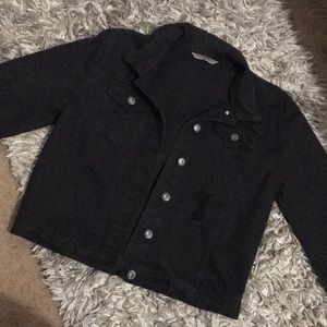 Black denim jacket